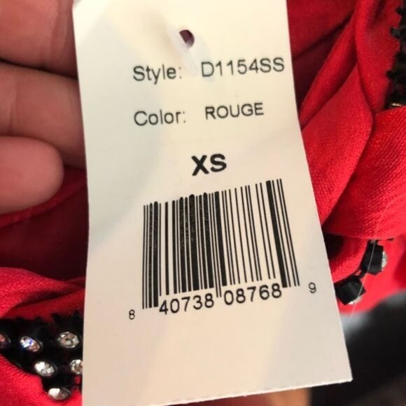 Alexia Admor Red Halter Dress Bead Braid Embellished Neck Sleeveless Size XS NWT - Picture 6 of 7